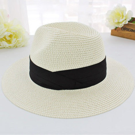Summer Floppy Straw Beach Sun Hats For Women,Classic Wide Brim Panama Hat-Dollar Bargains Online Shopping Australia