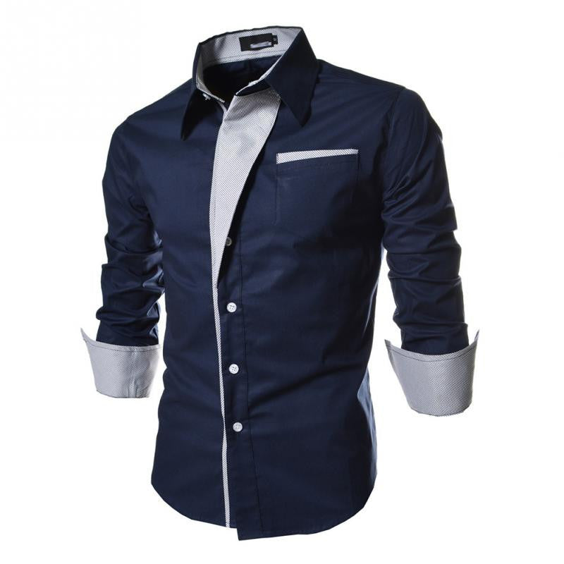 Slim Fashion Men Shirt Brand Casual Long-Sleeved-Dollar Bargains Online Shopping Australia