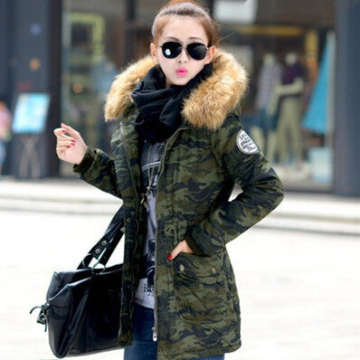women winter coat wadded jacket medium-long plus size 4XL Parka fur collar thickening hood abrigos female snow wear-Dollar Bargains Online Shopping Australia