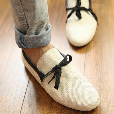 Quality Mens Canvas Casual Lace Slip On Loafer Shoes Moccasins Driving Shoes men flats-Dollar Bargains Online Shopping Australia
