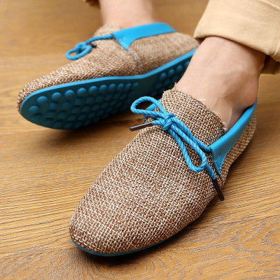 Quality Mens Canvas Casual Lace Slip On Loafer Shoes Moccasins Driving Shoes men flats-Dollar Bargains Online Shopping Australia