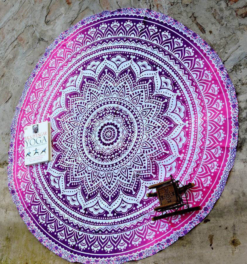 Indian Round Mandala Tapestry Wall Hanging Throw Towel Beach Yo-ga Mat Decor Boho Circle Beach Towel Serviette De Plage-Dollar Bargains Online Shopping Australia
