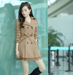 Trench Coat Spring Korean Large Code Lace Slim-Dollar Bargains Online Shopping Australia