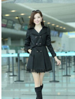 Trench Coat Spring Korean Large Code Lace Slim-Dollar Bargains Online Shopping Australia