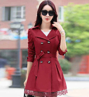 Trench Coat Spring Korean Large Code Lace Slim-Dollar Bargains Online Shopping Australia