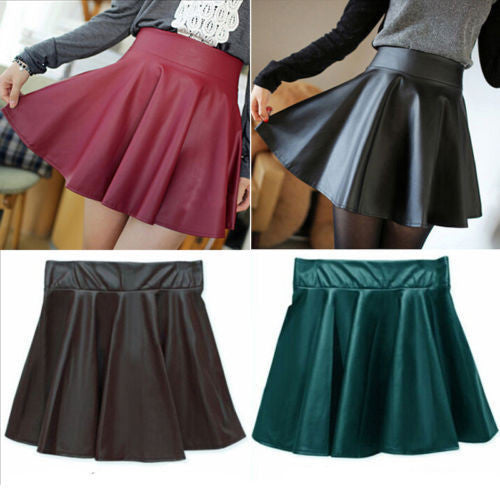 Fashion Women's High Waist Pleated Short Mini Skirt Skater Flared Skirt-Dollar Bargains Online Shopping Australia