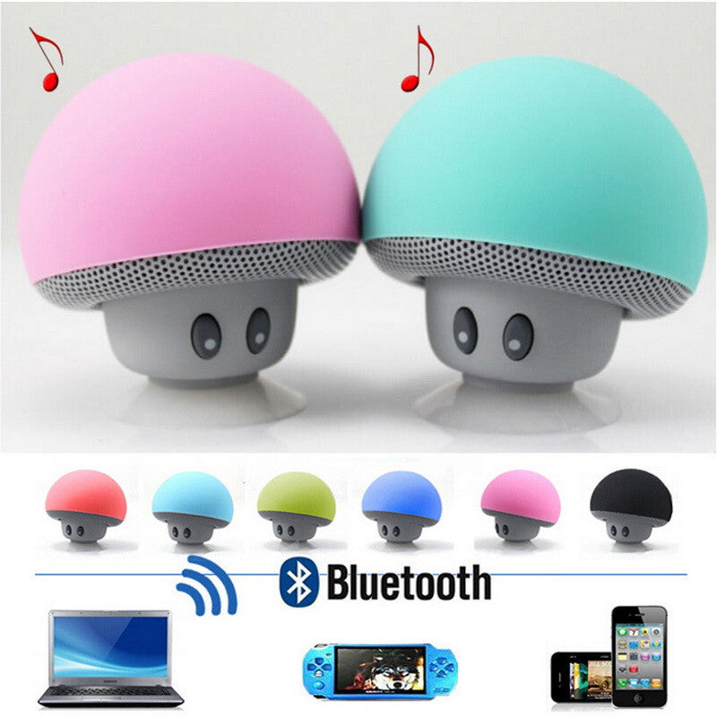 Mini Mushroom Wireless Bluetooth 4.1 Speaker with Mic Portable Waterproof Shower Stereo Subwoofer For Mobile Phone iPhone Tablet-Dollar Bargains Online Shopping Australia