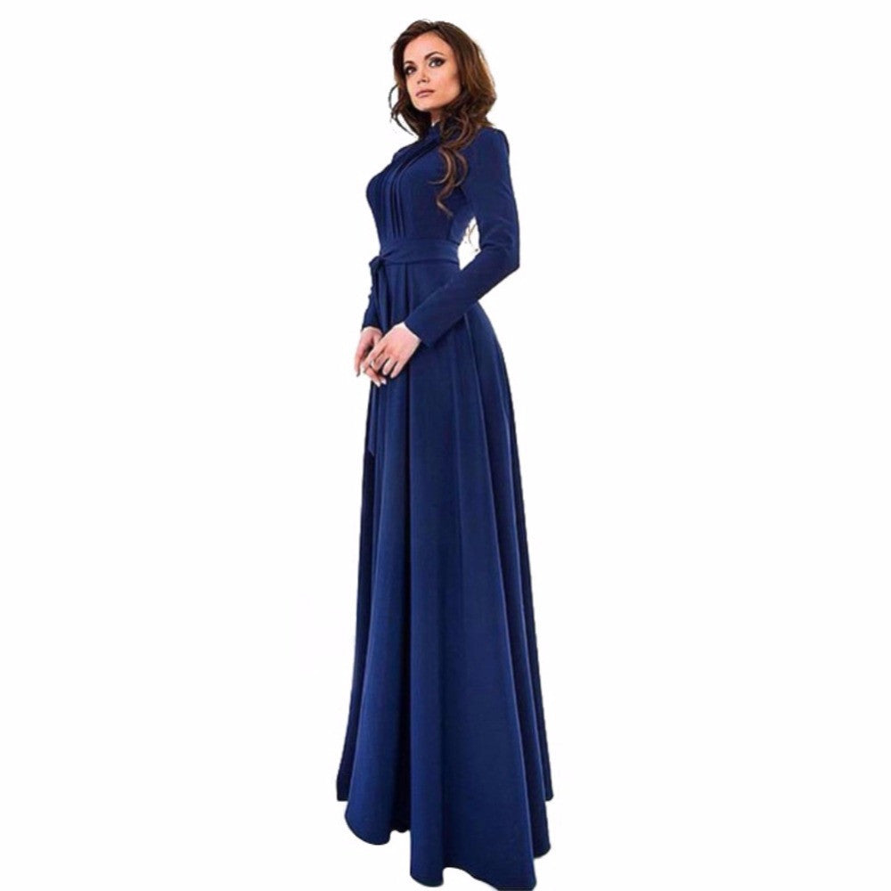 Lady Dresses Women Chiffon Long Sleeve Slim Fit Dress Party Long Maxi Gown Dresses-Dollar Bargains Online Shopping Australia