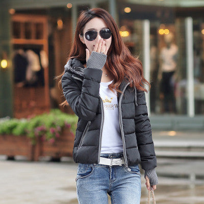 winter jacket women fashion slim short cotton-padded Hooded jacket parka female wadded jacket outerwear winter coat women-Dollar Bargains Online Shopping Australia