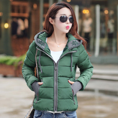 winter jacket women fashion slim short cotton-padded Hooded jacket parka female wadded jacket outerwear winter coat women-Dollar Bargains Online Shopping Australia