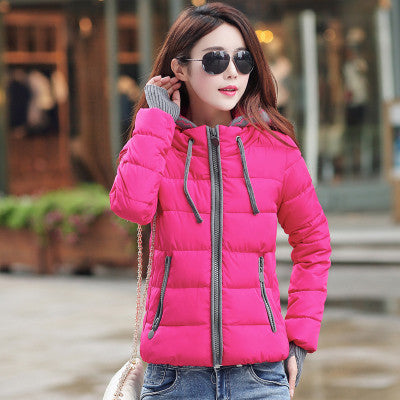 winter jacket women fashion slim short cotton-padded Hooded jacket parka female wadded jacket outerwear winter coat women-Dollar Bargains Online Shopping Australia