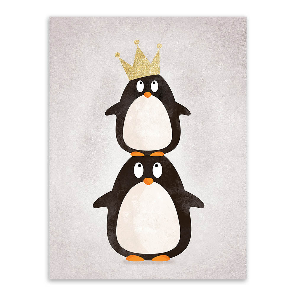 Modern Nordic Kawaii Bear Hippo Bird Animal A4 Art Prints Poster Cartoon Wall Pictures Canvas Painting No Framed Kids Room Decor-Dollar Bargains Online Shopping Australia