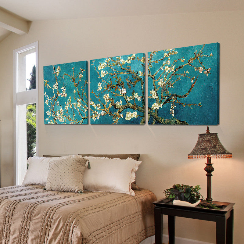 Print Painted Van Gogh Oil Painting Reproductions 3 Piece Abstract Canvas Art Apricot flower Picture canvas painting Modern Unframed-Dollar Bargains Online Shopping Australia