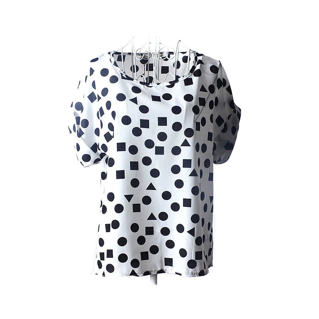 explosion models Chiffon T Shirts Tops Loose Ladies T-shirts Striped-Dollar Bargains Online Shopping Australia
