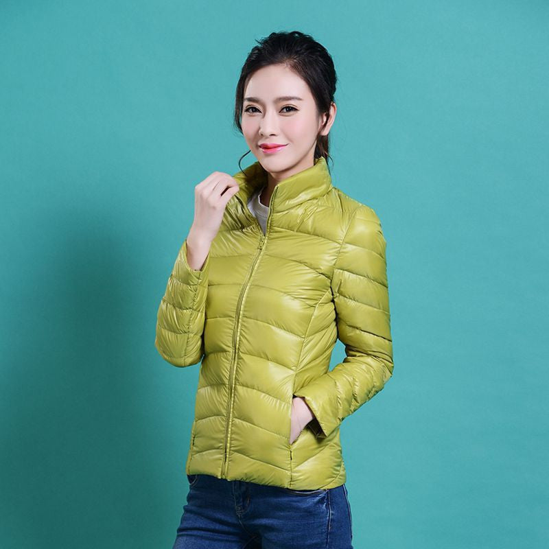 women Plus Size ultra casual light winter warm duck down jacket Zipper coats Stand Collar slim Outwear suit Parka Feminino tops-Dollar Bargains Online Shopping Australia