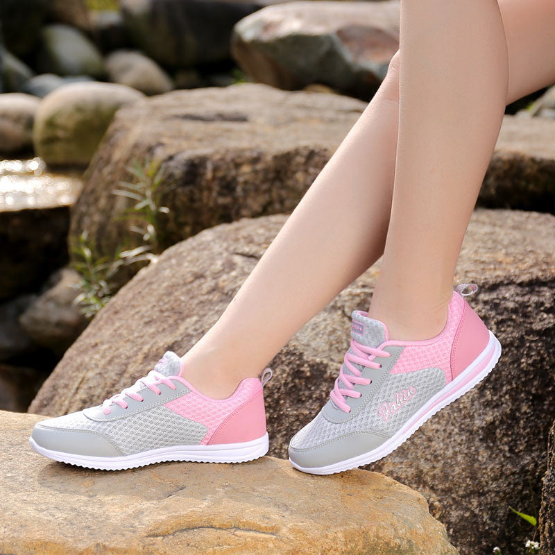 Summer Zapato Women Breathable Mesh Zapatillas Shoes For Women Network Soft Casual Shoes Wild Flats Casual-Dollar Bargains Online Shopping Australia