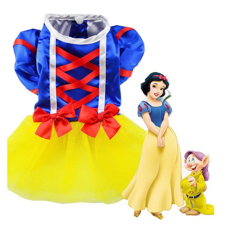 Dog Tutu Dress Pet Cat Costume Snow White Princess Puppy Dresses for Wedding Party Summer Satin Pet Clothes Skirts 20-Dollar Bargains Online Shopping Australia