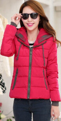 Fashion Women Winter Down jacket Big yards Thickening Super Warm Coats Hooded Jacket Splicing Slim Women Coat G1558-Dollar Bargains Online Shopping Australia