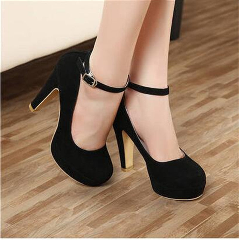 Pumps autumn thick heel shoes ol high-heeled shoes female the trend of ultra high heels female shoes-Dollar Bargains Online Shopping Australia