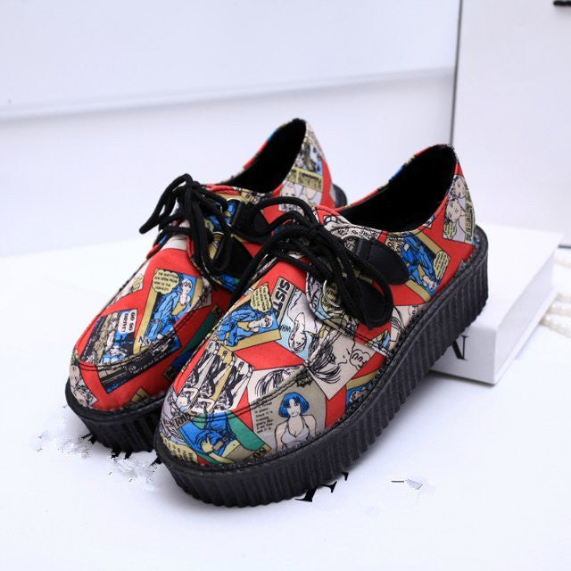 Creepers Shoes Woman plus size 35-41 platform Women Flats Shoes-Dollar Bargains Online Shopping Australia