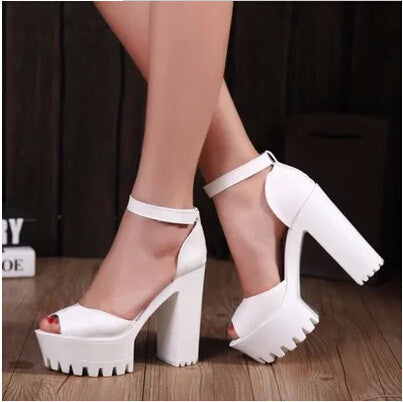 women's summer shoes gauze open toe sandals platform shoes female thick heel platform high heels female sandals-Dollar Bargains Online Shopping Australia