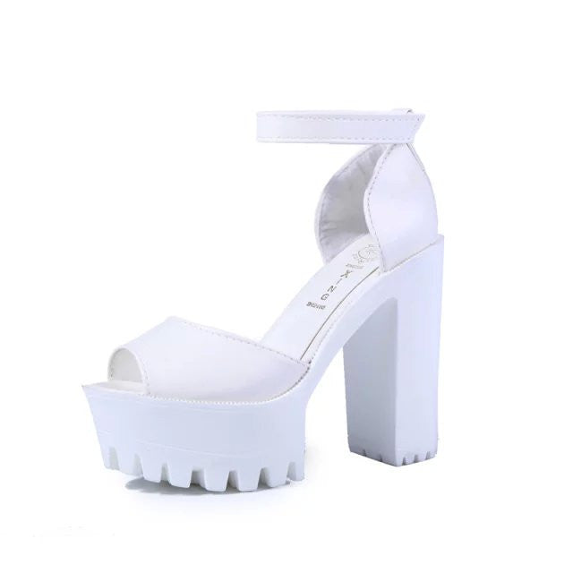 women's summer shoes gauze open toe sandals platform shoes female thick heel platform high heels female sandals-Dollar Bargains Online Shopping Australia
