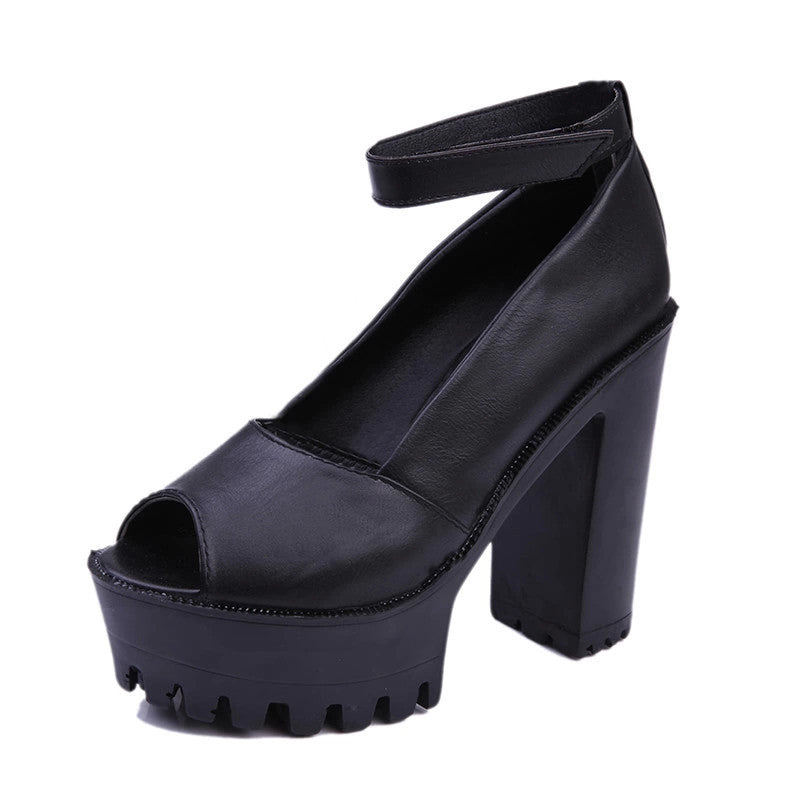 women's summer shoes gauze open toe sandals platform shoes female thick heel platform high heels female sandals-Dollar Bargains Online Shopping Australia