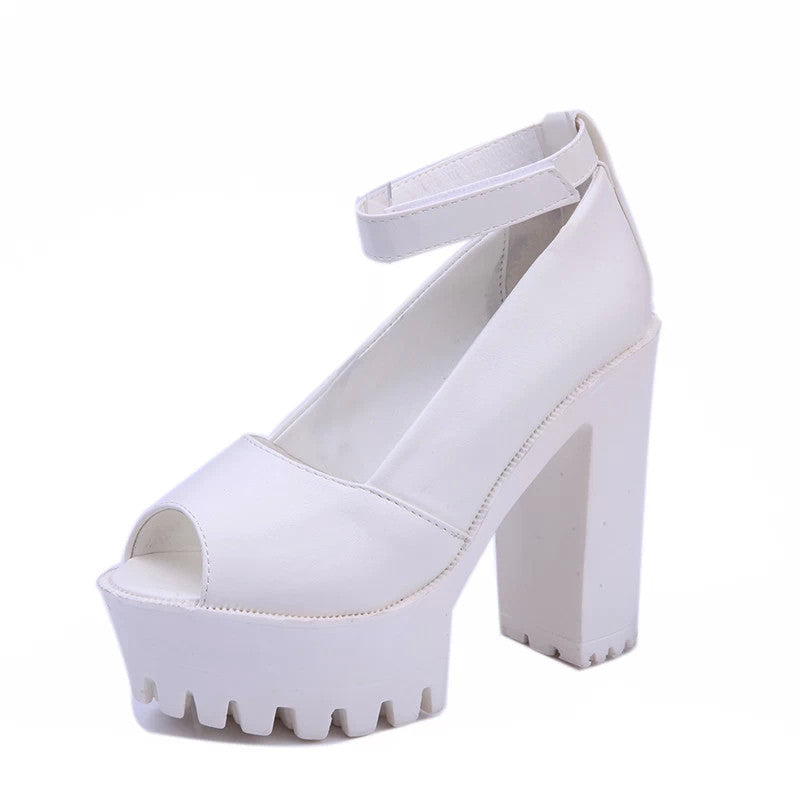 women's summer shoes gauze open toe sandals platform shoes female thick heel platform high heels female sandals-Dollar Bargains Online Shopping Australia