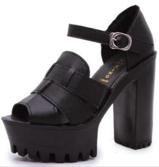women's summer shoes gauze open toe sandals platform shoes female thick heel platform high heels female sandals-Dollar Bargains Online Shopping Australia