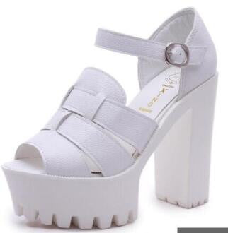 women's summer shoes gauze open toe sandals platform shoes female thick heel platform high heels female sandals-Dollar Bargains Online Shopping Australia