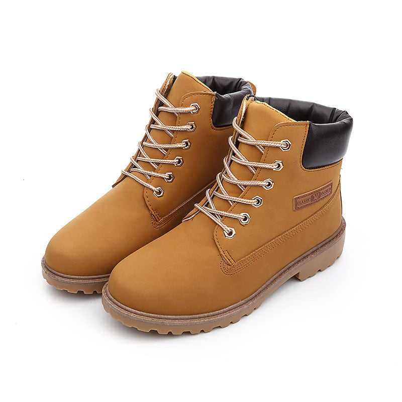 Fashion Casual Men Women Boots Autumn Winter Suede Tooling Snow boot Leather Couples Martin Big Size 36-46-Dollar Bargains Online Shopping Australia