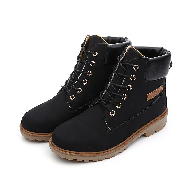 Fashion Casual Men Women Boots Autumn Winter Suede Tooling Snow boot Leather Couples Martin Big Size 36-46-Dollar Bargains Online Shopping Australia