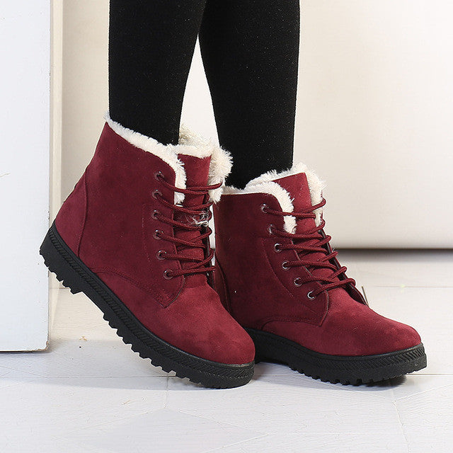 Women Boots Fashion Snow Botas Mujer Shoes Women Winter Boots Warm Fur Ankle Boots For Women Winter Shoes-Dollar Bargains Online Shopping Australia