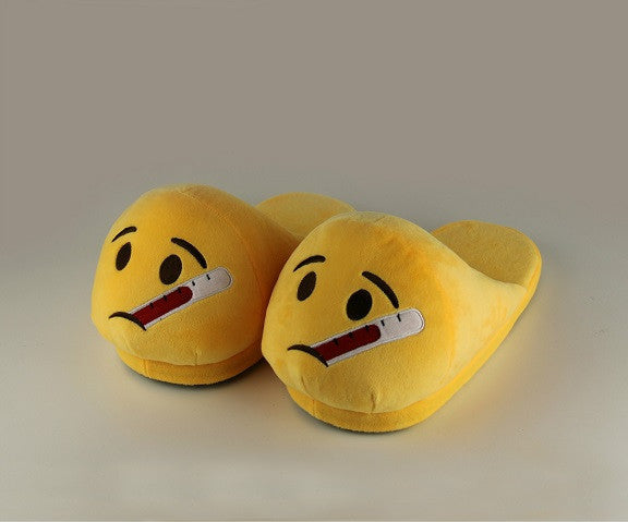 Indoor Warm Emoji Slippers Winter Cotton Plush Slipper Emoji Shoes Smiley Emoticon Winter Soft Size-Dollar Bargains Online Shopping Australia