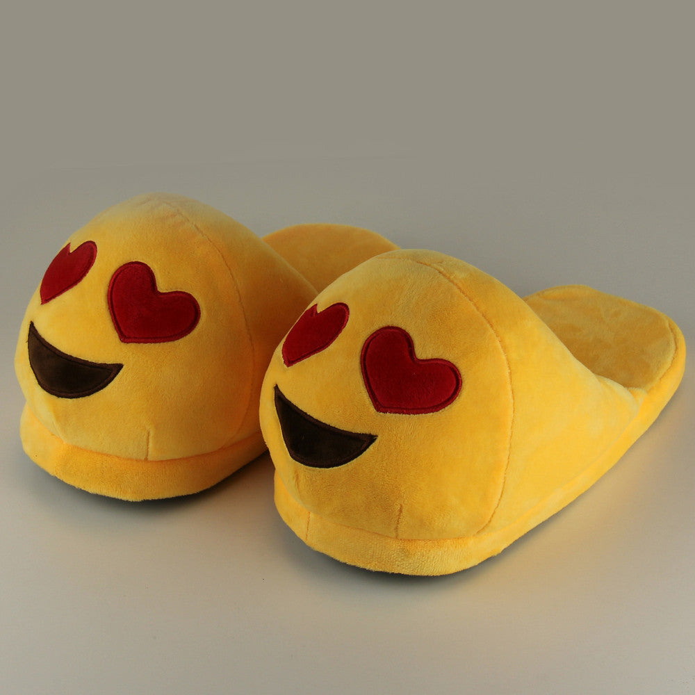 Indoor Warm Emoji Slippers Winter Cotton Plush Slipper Emoji Shoes Smiley Emoticon Winter Soft Size-Dollar Bargains Online Shopping Australia