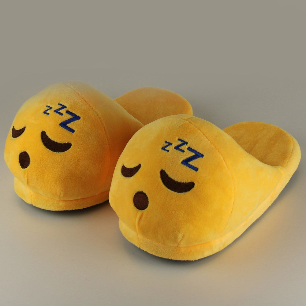 Indoor Warm Emoji Slippers Winter Cotton Plush Slipper Emoji Shoes Smiley Emoticon Winter Soft Size-Dollar Bargains Online Shopping Australia