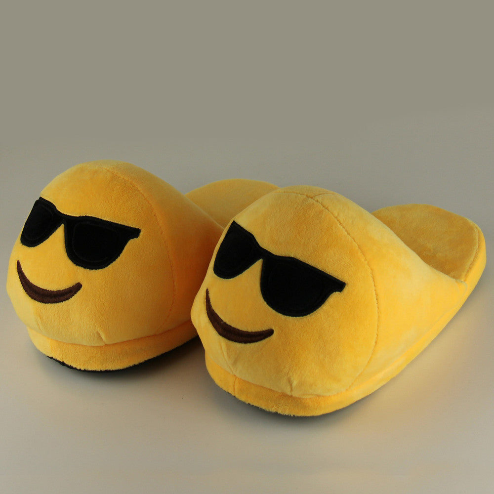 Indoor Warm Emoji Slippers Winter Cotton Plush Slipper Emoji Shoes Smiley Emoticon Winter Soft Size-Dollar Bargains Online Shopping Australia