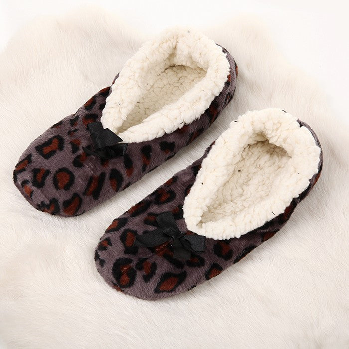 Home Soft Plush Leopard Slippers Coral Fleece Indoor Home Shoes,Floor Socks , Indoor Slippers Winter Foot Warmer 7 Color-Dollar Bargains Online Shopping Australia
