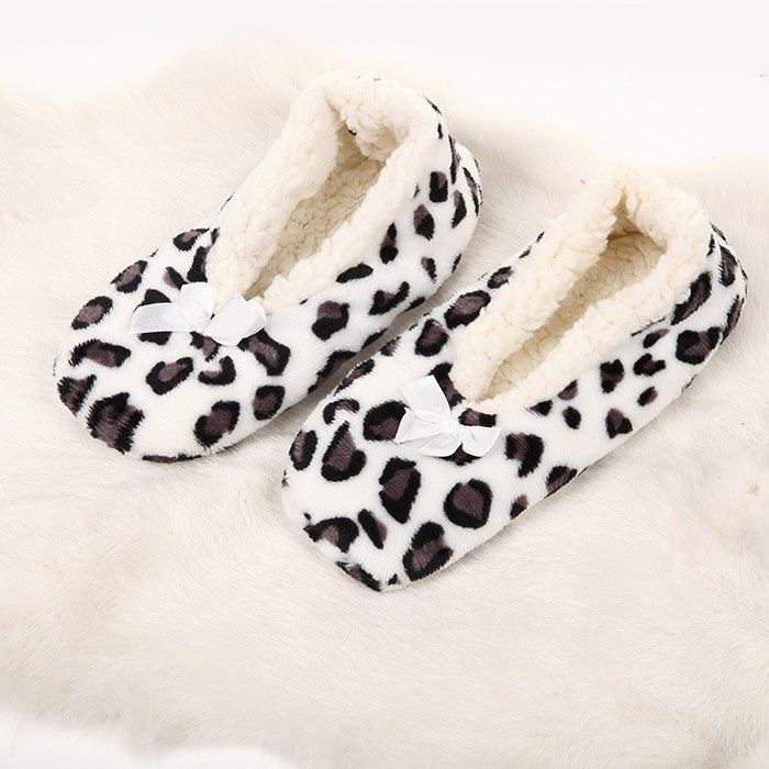 Home Soft Plush Leopard Slippers Coral Fleece Indoor Home Shoes,Floor Socks , Indoor Slippers Winter Foot Warmer 7 Color-Dollar Bargains Online Shopping Australia