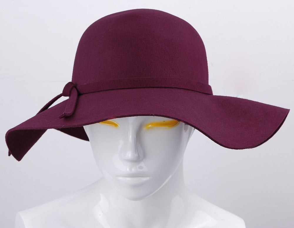 100% Pure Cashmere Wool Fedoras Solid Wide Large Brim Hats For Women Vintage Felt Floppy Hat DII-Dollar Bargains Online Shopping Australia