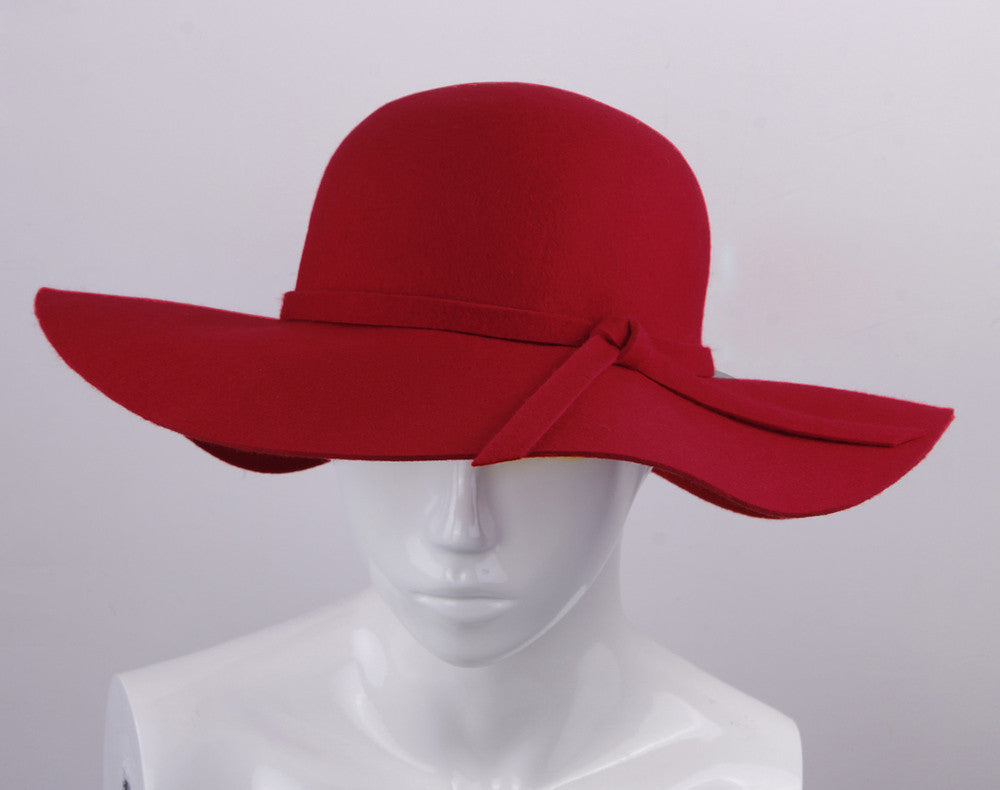 100% Pure Cashmere Wool Fedoras Solid Wide Large Brim Hats For Women Vintage Felt Floppy Hat DII-Dollar Bargains Online Shopping Australia