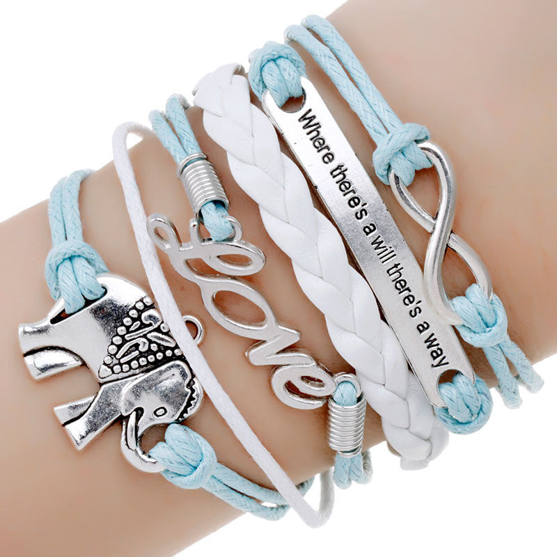 multilayer Charm bracelet anchor bracelet men paracord bracelets love pulsera hombre leather bracelet bijoux homme-Dollar Bargains Online Shopping Australia