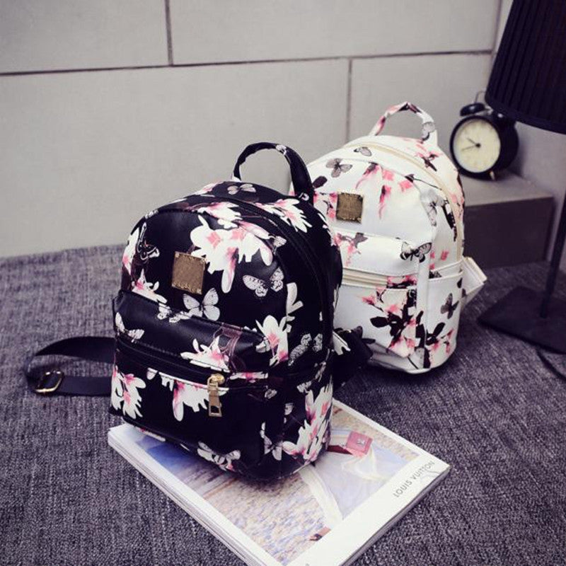 Women Backpack Fashion Causal Floral Printing Backpacks PU Leather Backpack For Teenagers Girls Mochilas-Dollar Bargains Online Shopping Australia