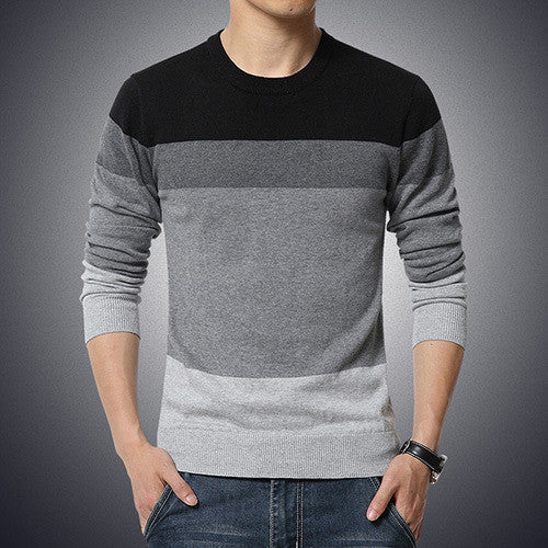 Autumn Fashion Brand Casual Sweater O-Neck Striped Slim Fit Knitting Mens Sweaters And Pullovers Men Pullover Men 5XL-Dollar Bargains Online Shopping Australia