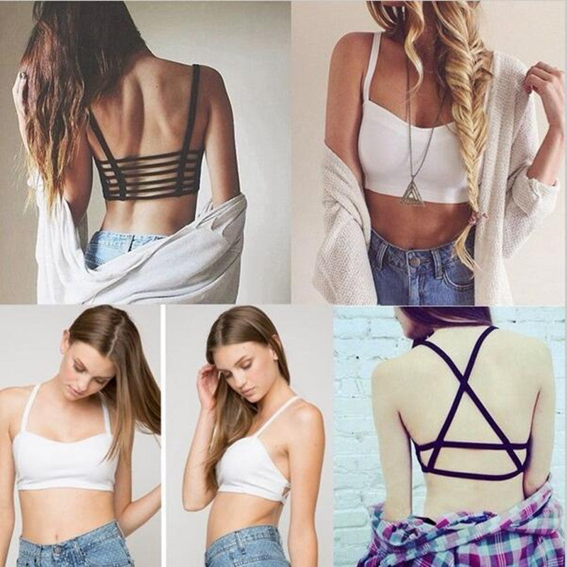 Fashion Hollow Out stripe Camis Women tops Bra Crop Top Tank Beach Vest Sexy-Dollar Bargains Online Shopping Australia