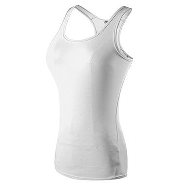 Quick Dry Sleeveless Shirts Women Fitness Training Athletic Vest Running Workout Sports White Yoga Suit Shirt Tank Tops-Dollar Bargains Online Shopping Australia