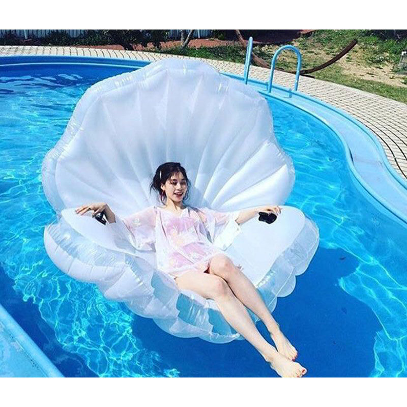 Water Play Equipment Summer Mermaid Scallop Water Entertainment Cute Kids Child Inflatable Swimming laps Pool Float Boat-Dollar Bargains Online Shopping Australia