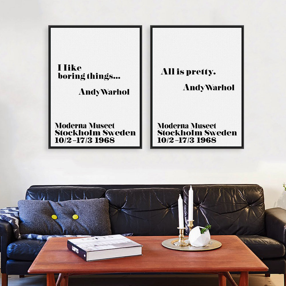 Modern Nordic Black White Minimalist Typography Andy Warhol Life Quotes Art Print Poster Wall Picture Canvas Painting Home Decor No Frame-Dollar Bargains Online Shopping Australia