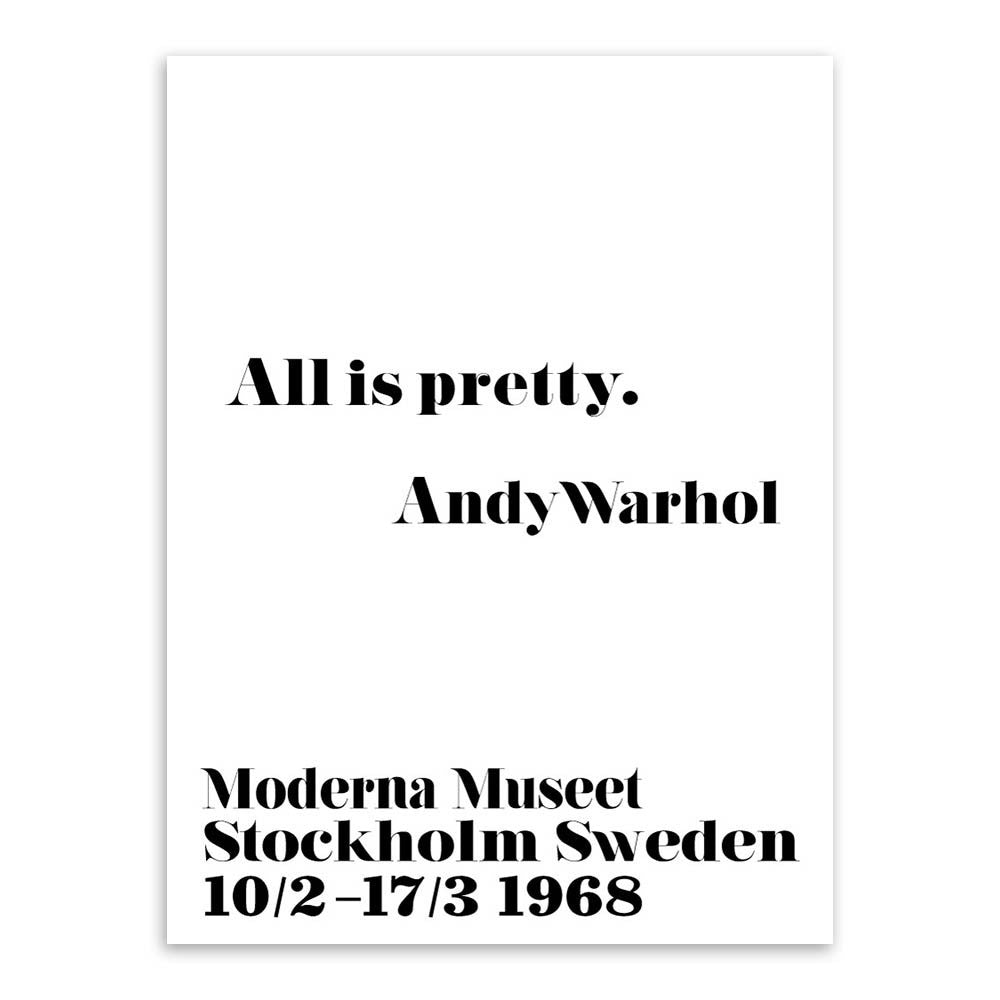 Modern Nordic Black White Minimalist Typography Andy Warhol Life Quotes Art Print Poster Wall Picture Canvas Painting Home Decor No Frame-Dollar Bargains Online Shopping Australia