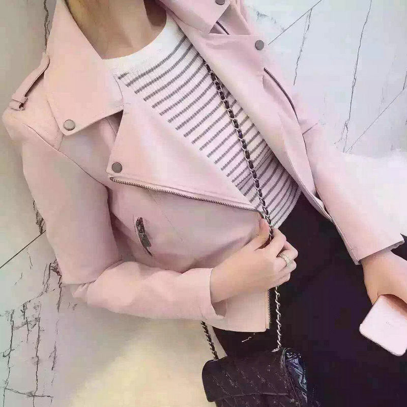 Fashion Women Motorcycle Faux Soft Leather Jackets Female Winter Autumn Brown Black Coat Outwear-Dollar Bargains Online Shopping Australia